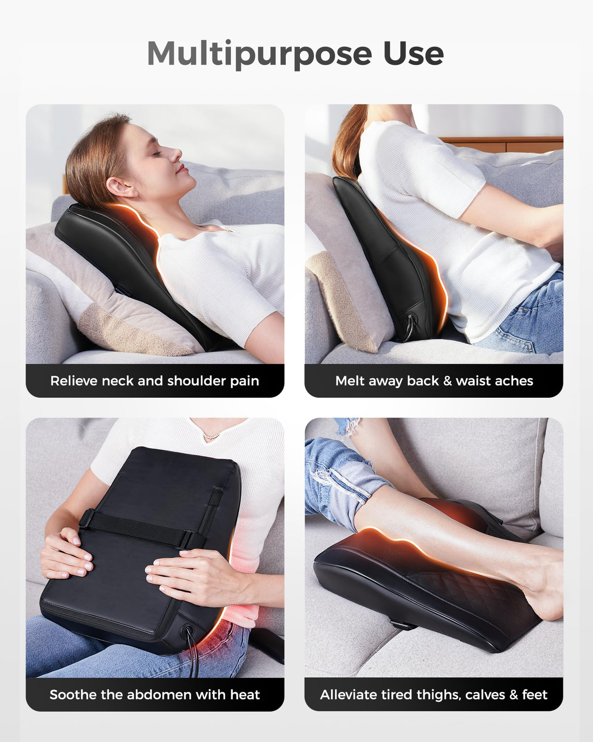 Boriwat wellness massager package contents including home adapter and corded remote