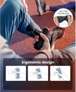 Bob and Brad deep tissue massager showing the Type-C fast charging port located at the base