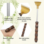 LeeQinersw portable back scratcher with faux-bamboo handle