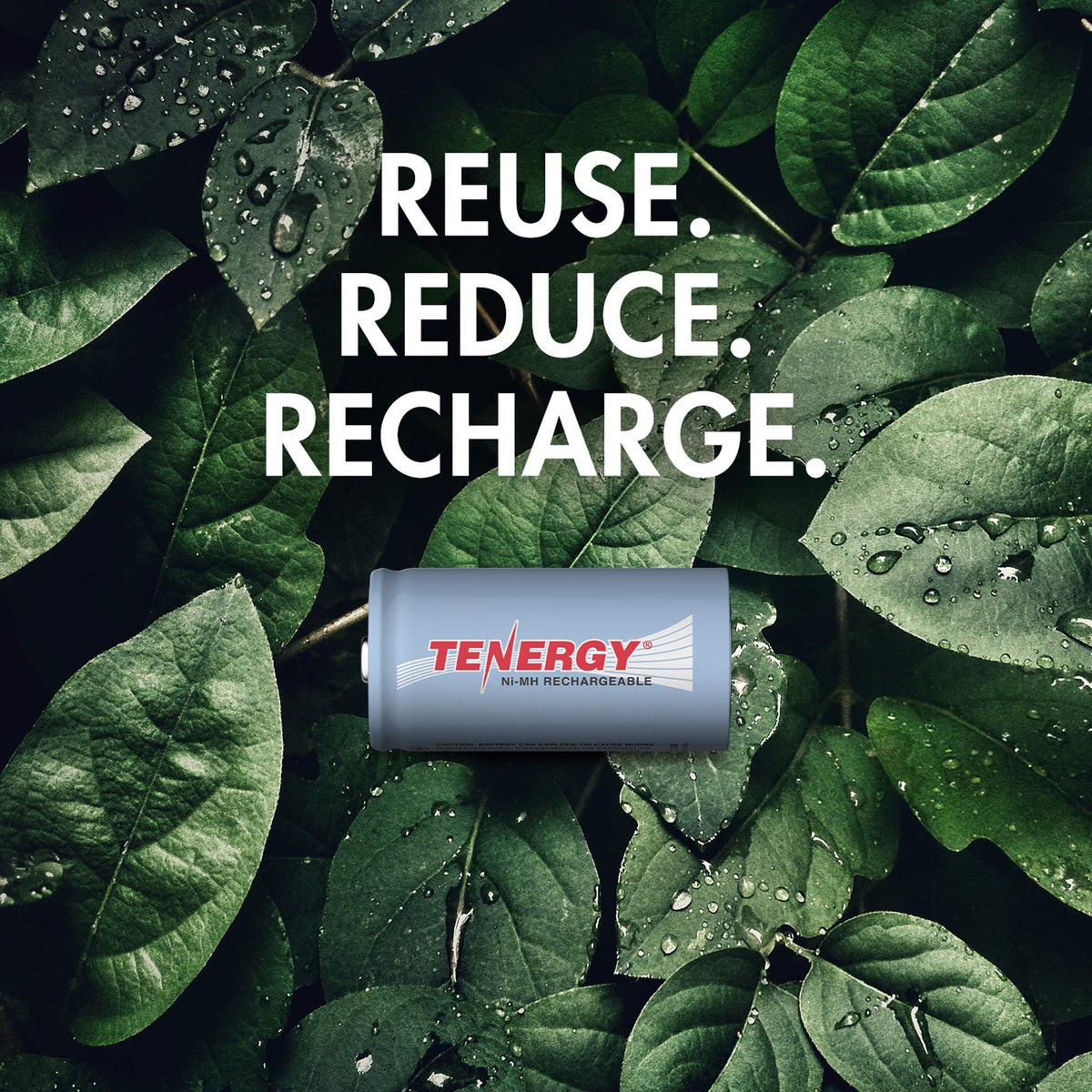 Full retail packaging of the Tenergy 8 piece C cell nickel metal hydride rechargeable battery set.