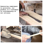 Polished splinter free finish details on the premium handcrafted ITCHY-BAN manual tool.
