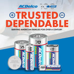 ACDelco premium C cell household batteries pack back view with clear technical specifications
