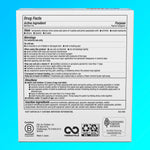 Icy Hot fabric pain relief patches in medium and large sizes displayed next to the box showing flexible texture