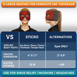 Extra large headache mask showing full coverage design over the forehead and cheeks.