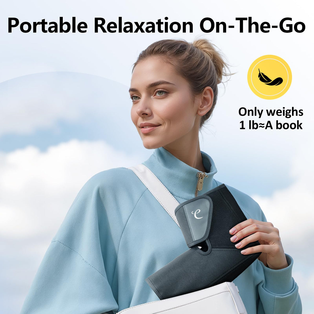 Comfytemp portable foot massager packaging contents including the charging cable and manual