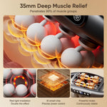 Side profile of the FreeSinger muscle massager highlighting the ergonomic D-shaped handle