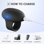 Premium soft silicone mini face and body massager showing the USB charging port.