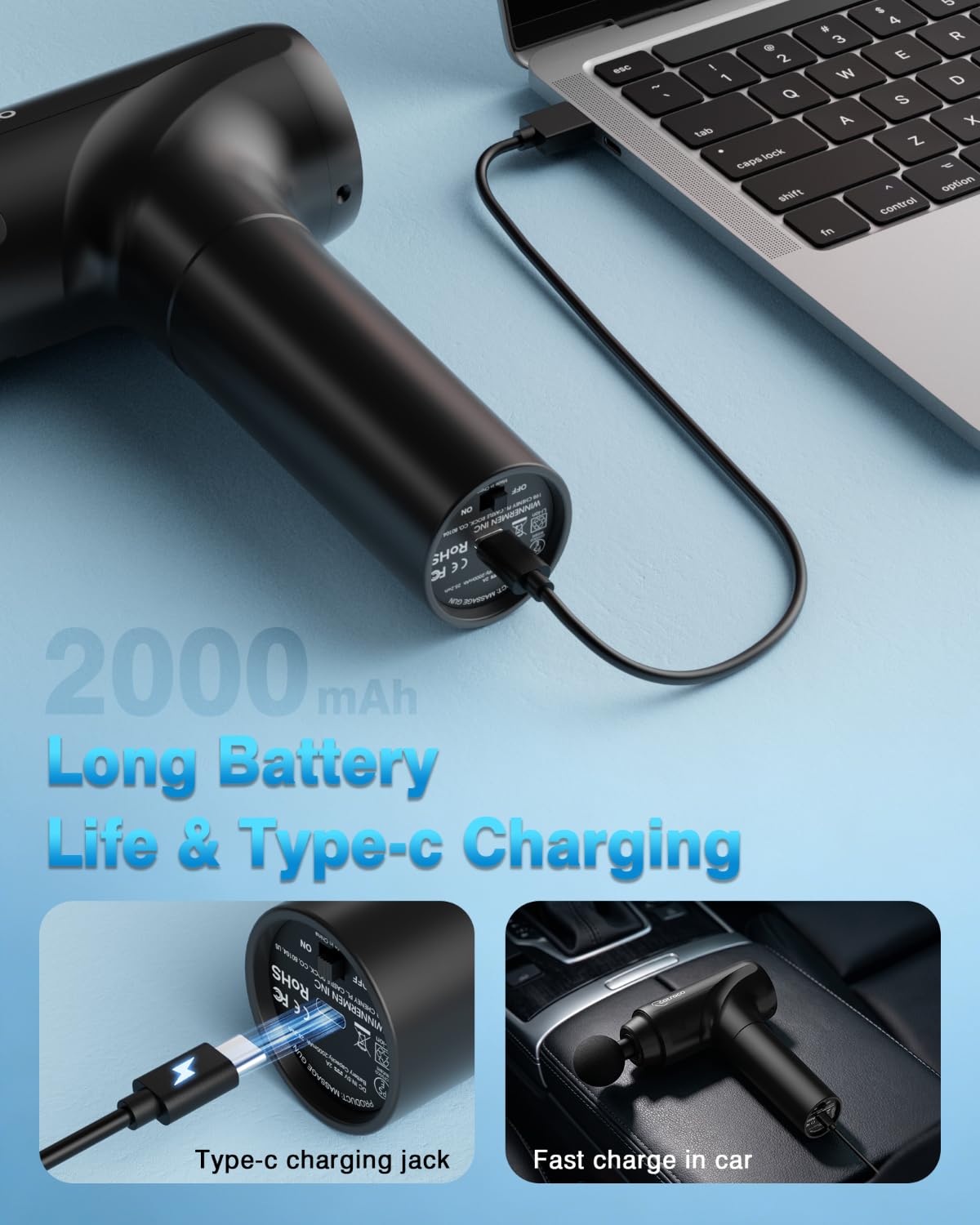 Cotsoco silent brushless motor massager showcasing the sleek matte finish and modern structural build quality