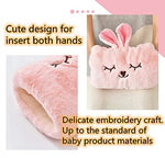 Close up of soft plush material on Milkycat hot water bag