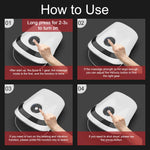 Xllent compression hand massager control panel highlighting heat and mode buttons