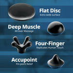 Wahl long handle percussion massager packaging box showing authentic imported USA product specifications.