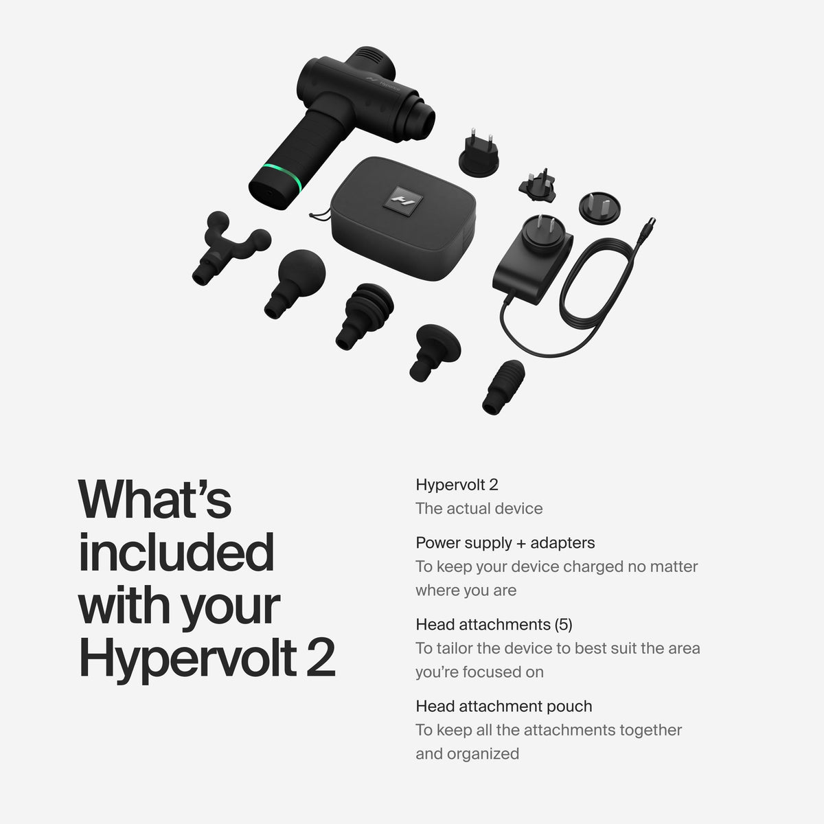 Hyperice Hypervolt 2 wireless massage gun connecting via Bluetooth to a smartphone application.