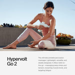 Hyperice Hypervolt Go 2 percussion massager side view showing ergonomic grip