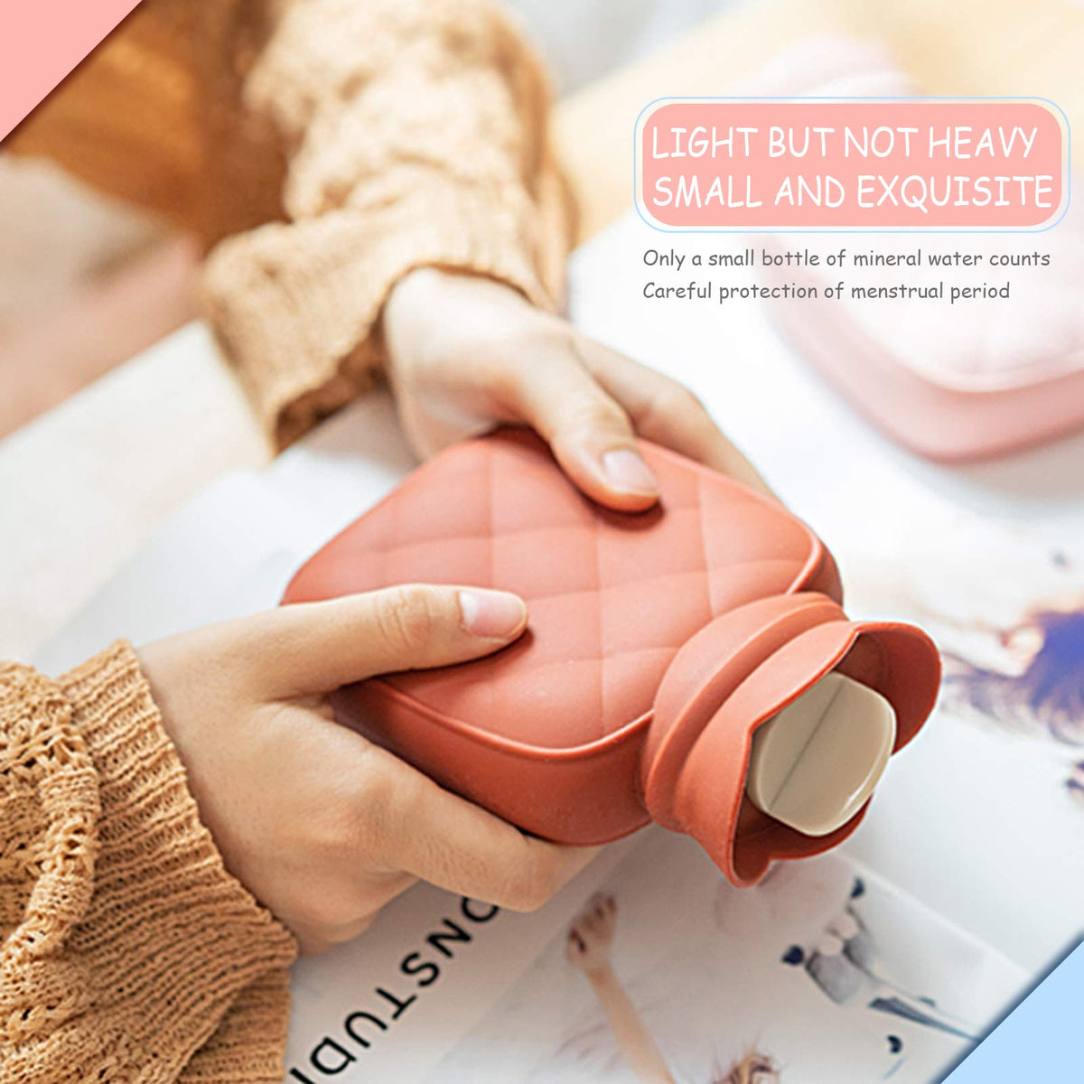 Redify portable hot water bottle for travel and pain relief