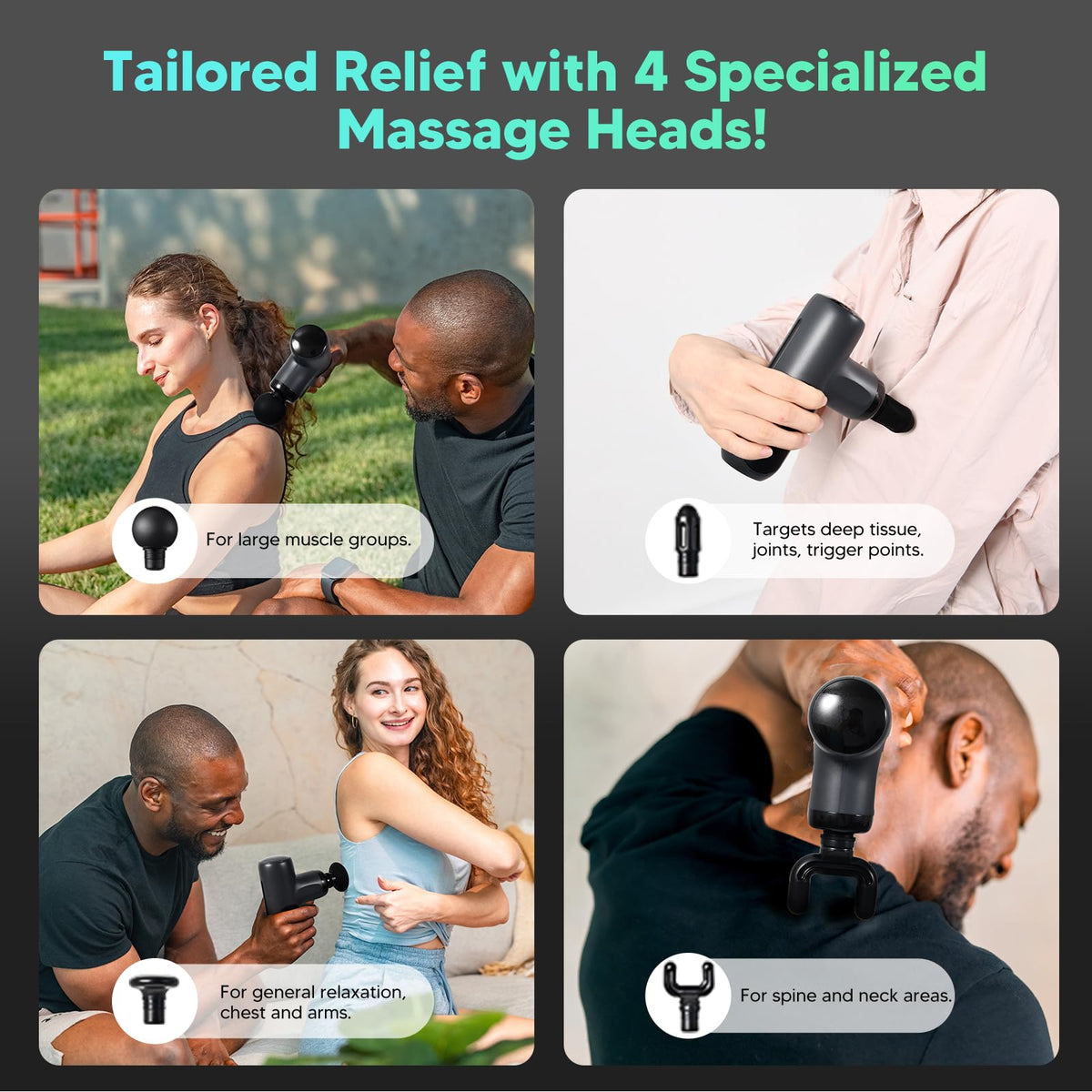 Arboleaf mini percussion therapy device being safely applied to sore lower back muscles