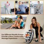 Side view of the VTT quiet muscle massager illustrating the sleek matte black finish and robust build quality