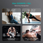 Mebak 3 professional massage tool with seven interchangeable head attachments arranged neatly