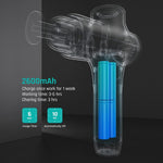 Mebak 3 deep tissue muscle percussion gun showing twelve millimeter amplitude performance view