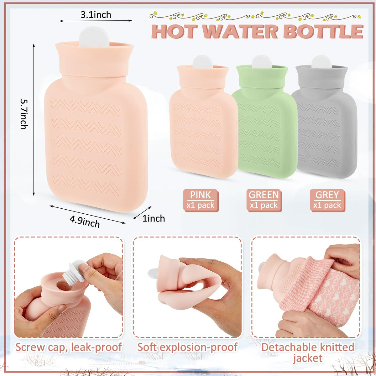 Close up shot of the wide mouth opening on the Amylove silicone microwave heating bottle highlighting easy filling mechanism.