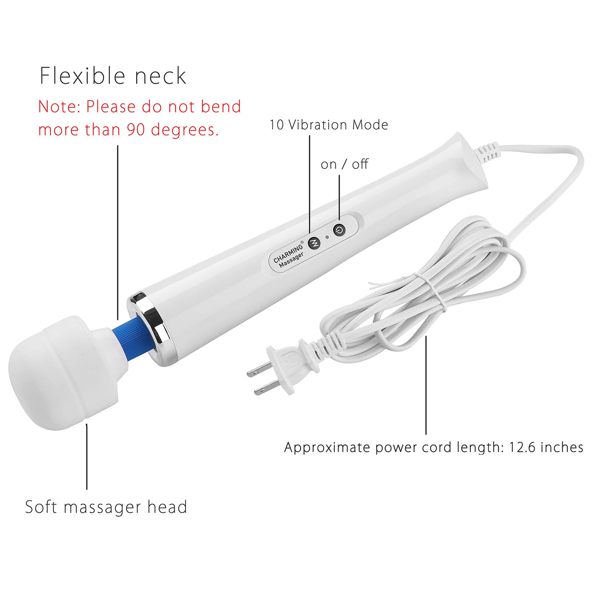 Charming high intensity electric massager for neck back and shoulder pain relief
