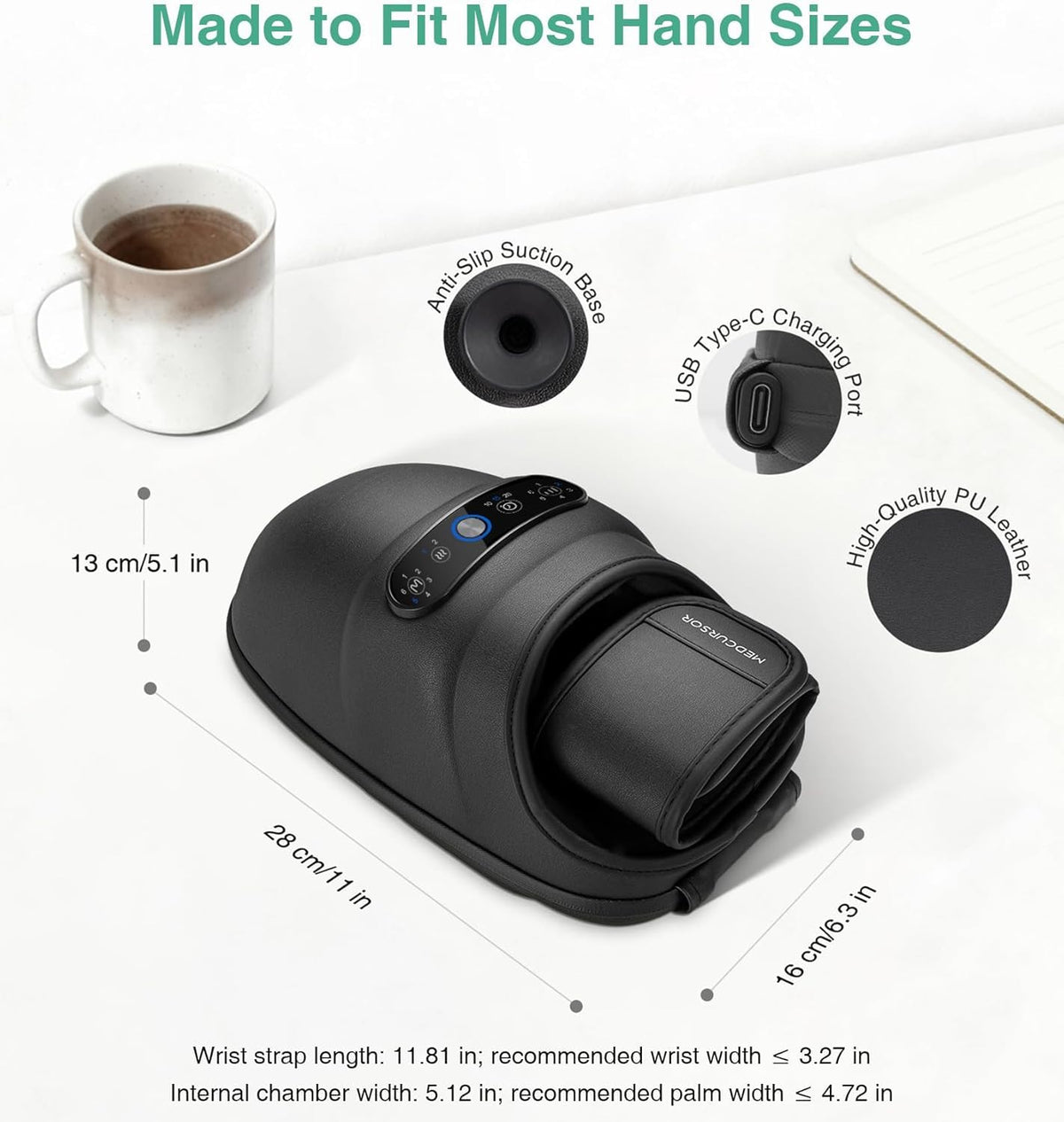 Close up of digital display showing intensity levels and timer settings on cordless massager