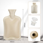 Two liter heavy duty rubber heating pad showing the wide mouth design for safe filling