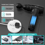 AERLANG cordless muscle fascia massager gun demonstrating ergonomic handle grip for back and neck pain relief