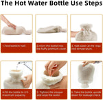 Soft cover hot water pack for soothing neck and shoulder stiffness