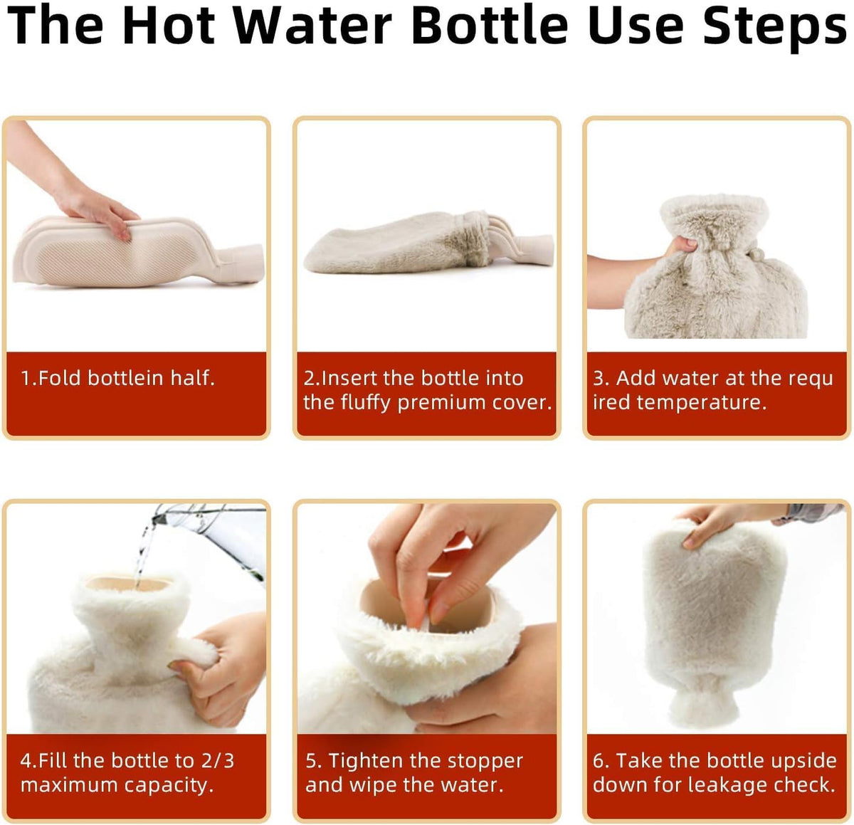 Soft cover hot water pack for soothing neck and shoulder stiffness