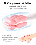 CINCOM cordless hand massager showing the ergonomic open-ended chamber design for various hand sizes
