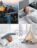 AIKOTOO non electric hot water pack being used comfortably as a soothing body warmer for back pain.