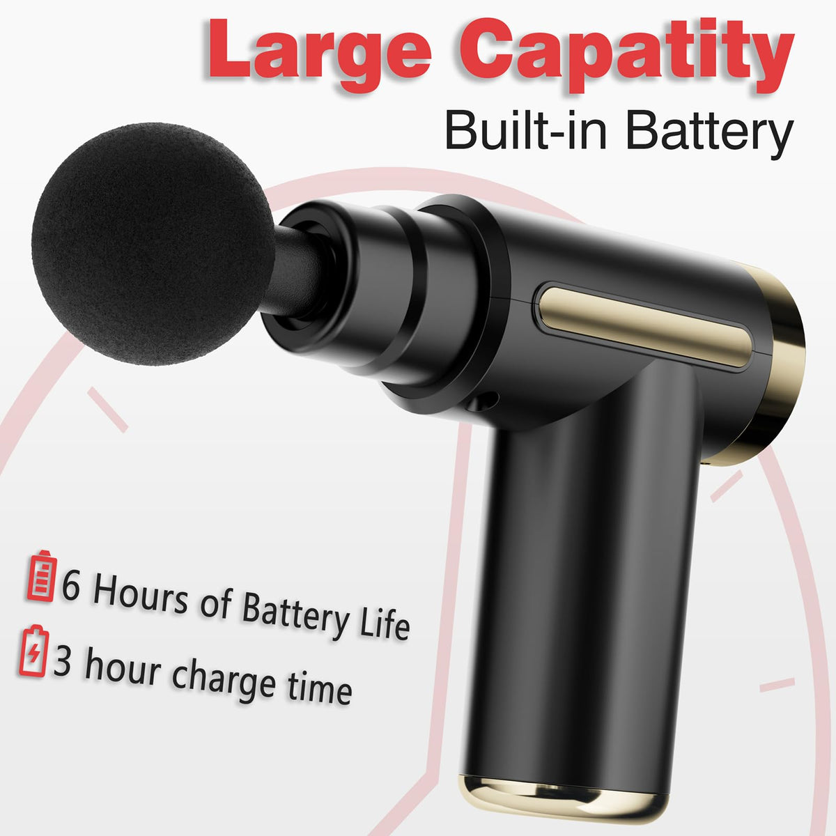 Cotsoco compact body massager showing the rear speed control button and LED level indicator lights.