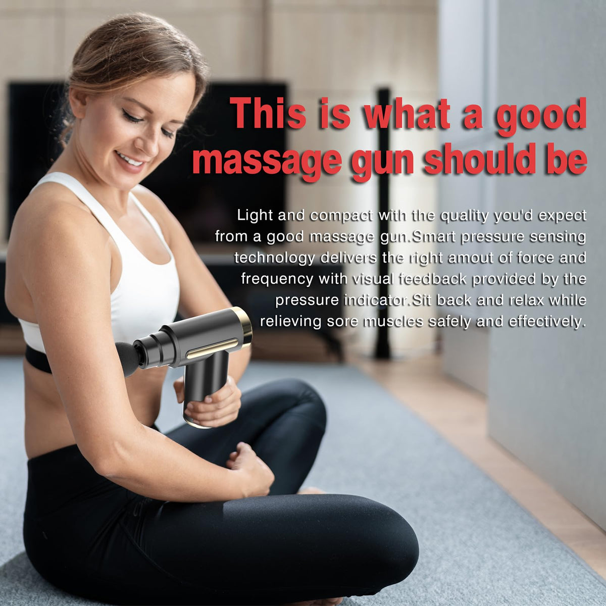 Cotsoco mini massager round ball attachment engineered for large muscle groups like thighs and glutes.