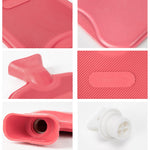 HomeTop hot water bottle being used for back pain relief