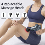 Ergonomic handle and USB-C charging port details on the LEERCON fitness gun