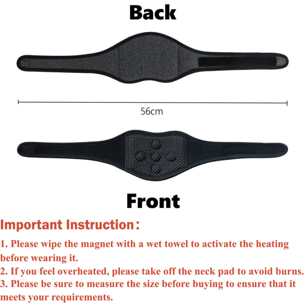Magnetic tourmaline neck support for pain relief