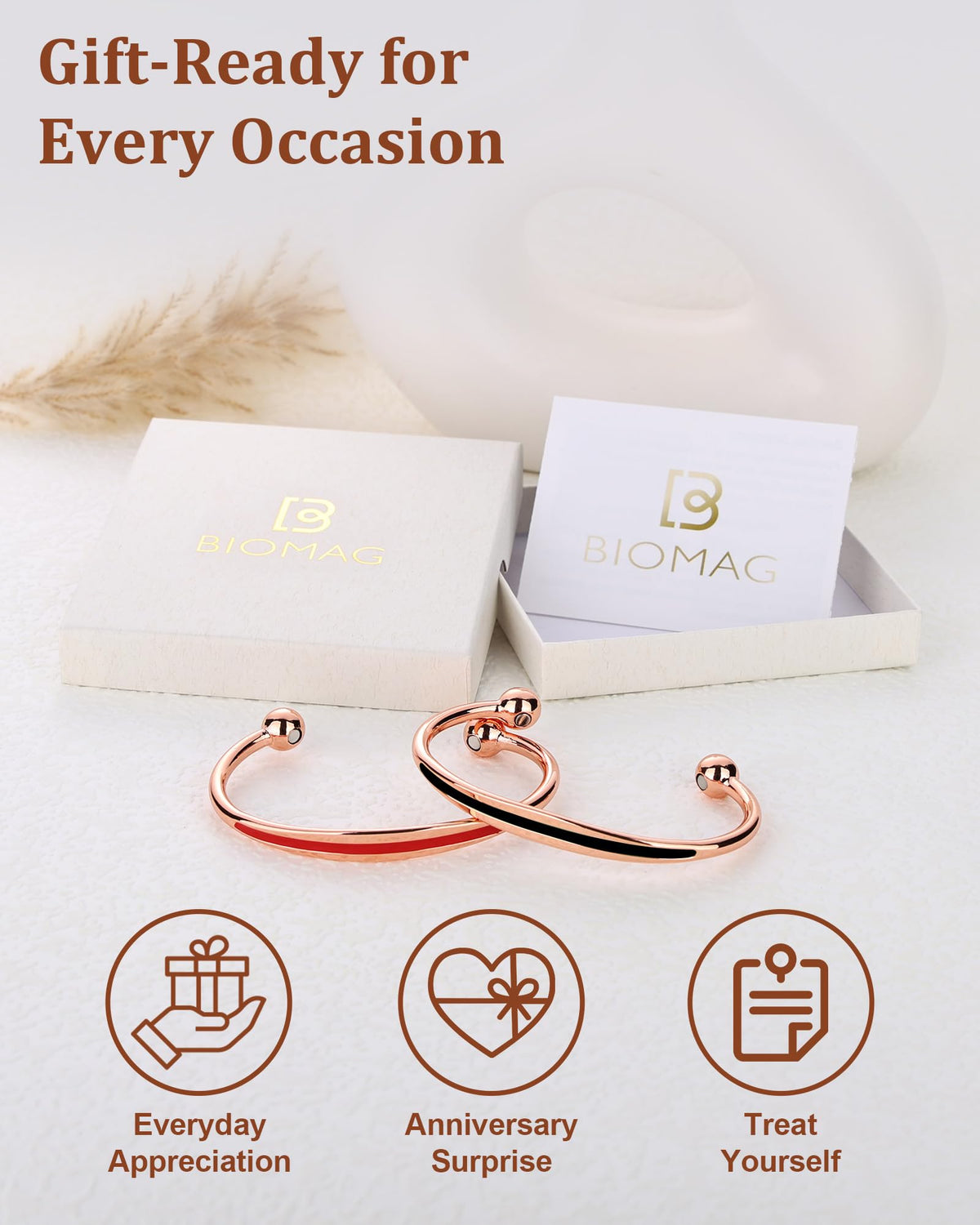 BioMag copper magnetic bracelet packaging and design