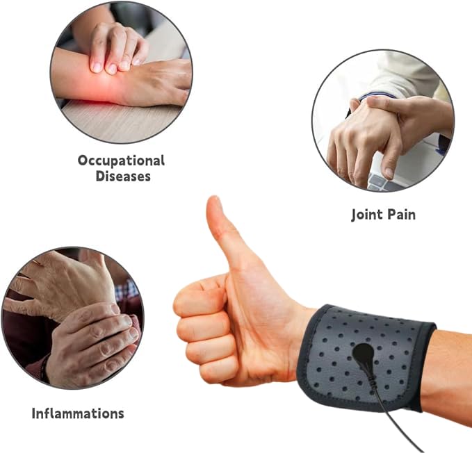 Detailed view of the grounding wrist band perforations