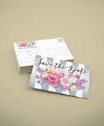 Stonehouse Collection premium wedding announcement postcards pack of forty showing heavy paper texture