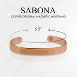 Sabona copper wristband showing magnetic tips