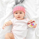 High quality wooden photography props for baby first holiday celebrations.