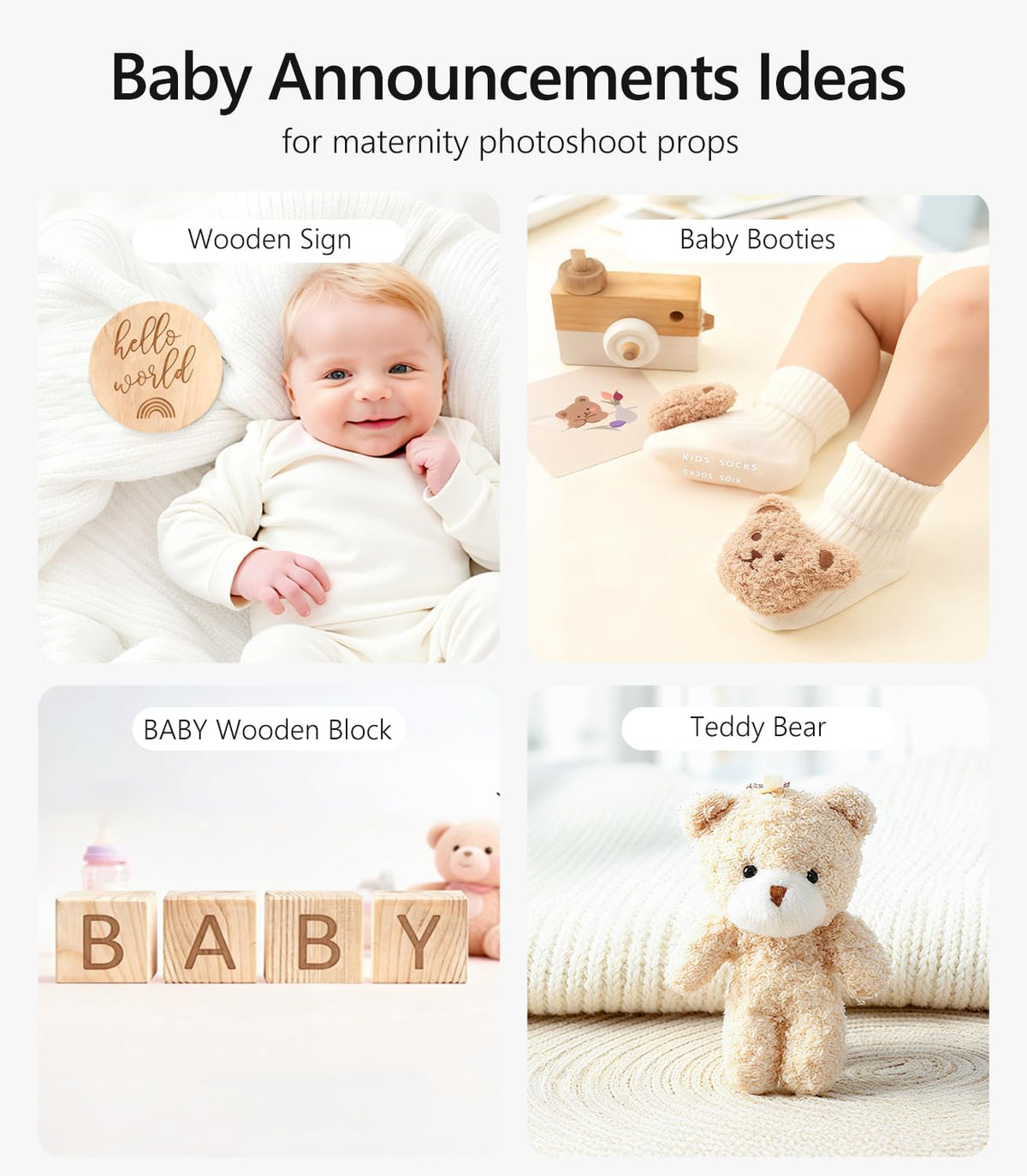 KidSweeties complete pregnancy announcement kit arranged for social media reveal