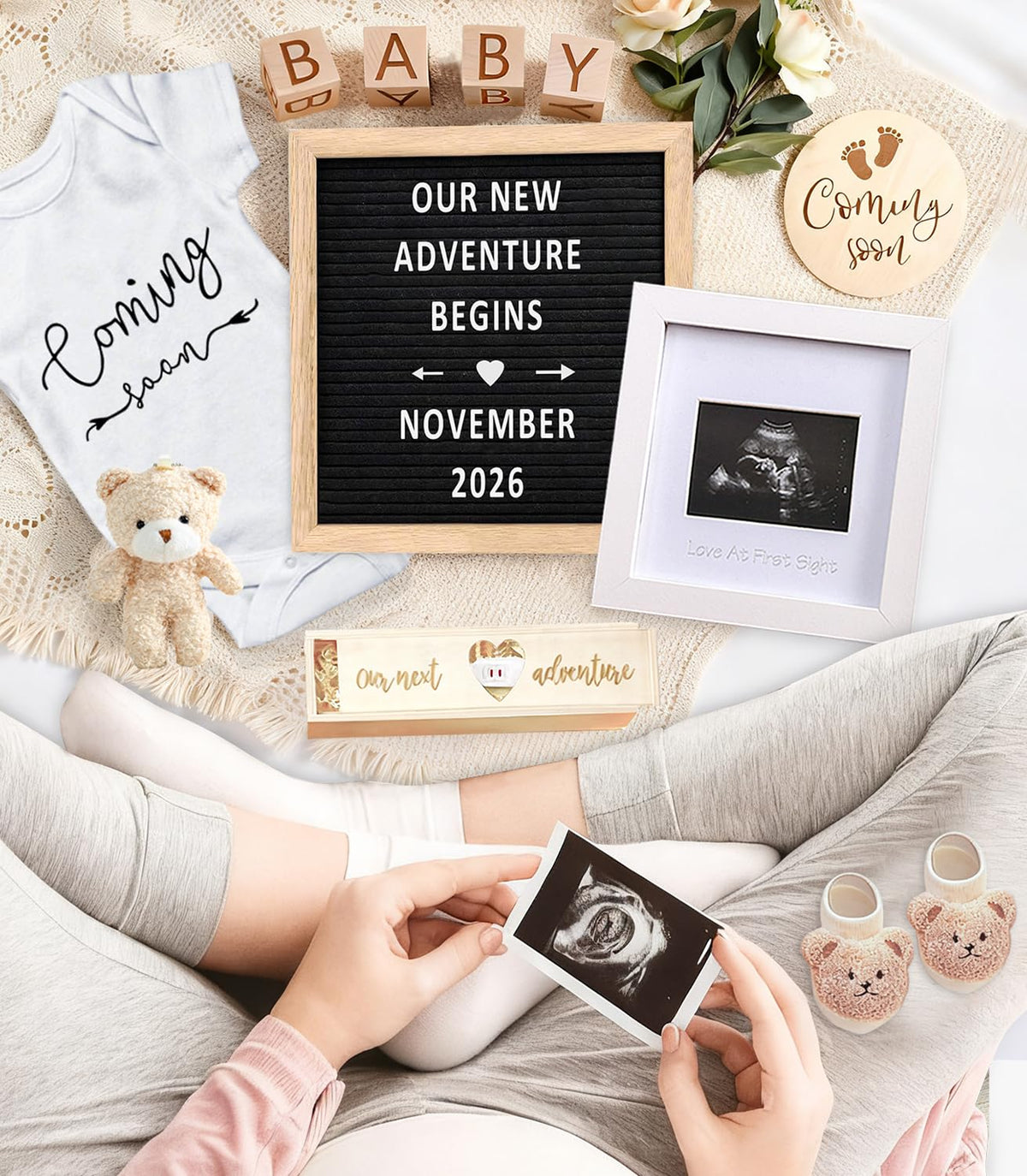 KidSweeties premium baby milestone props set in a curated gift arrangement
