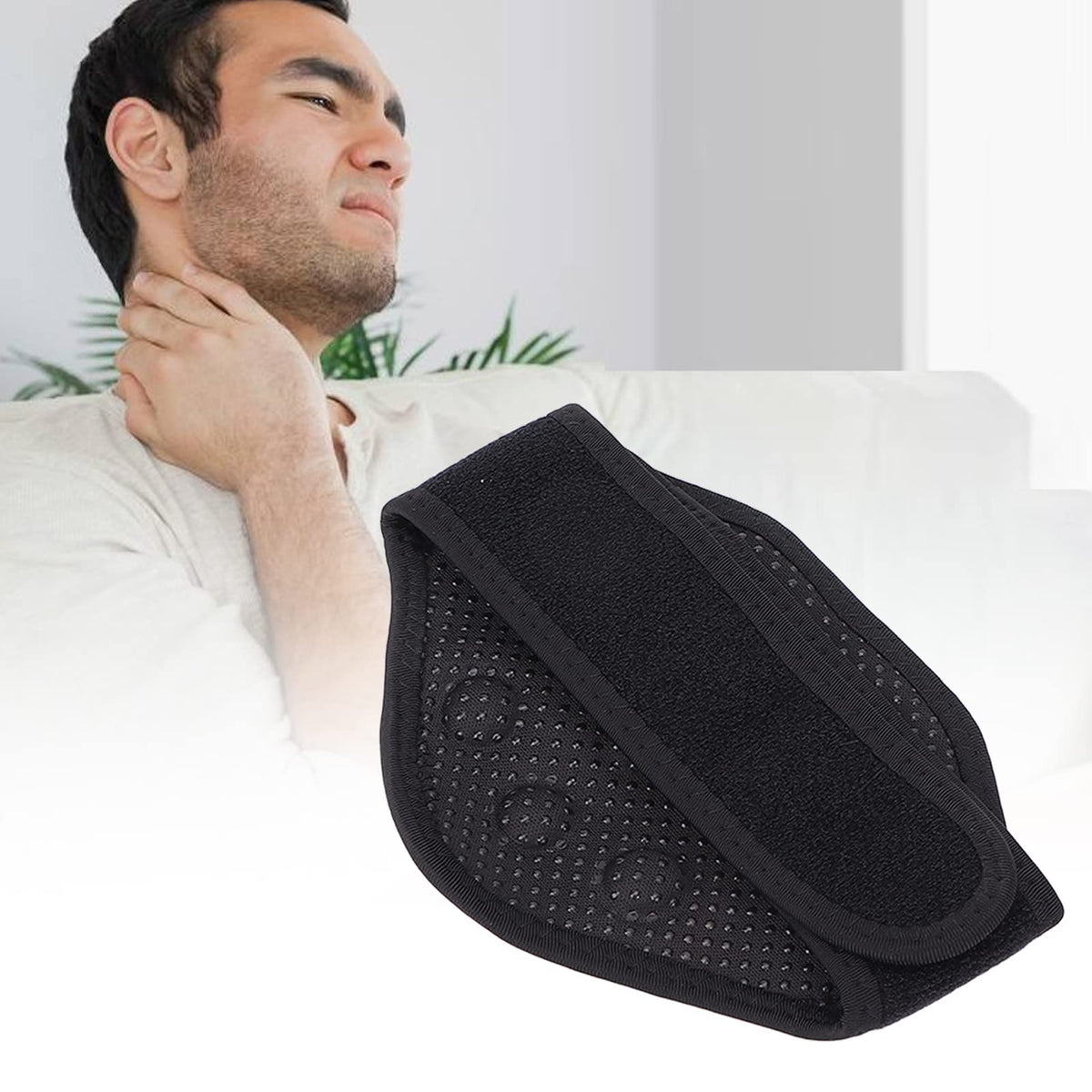 Close up of 9 magnets in Pinsofy neck support brace