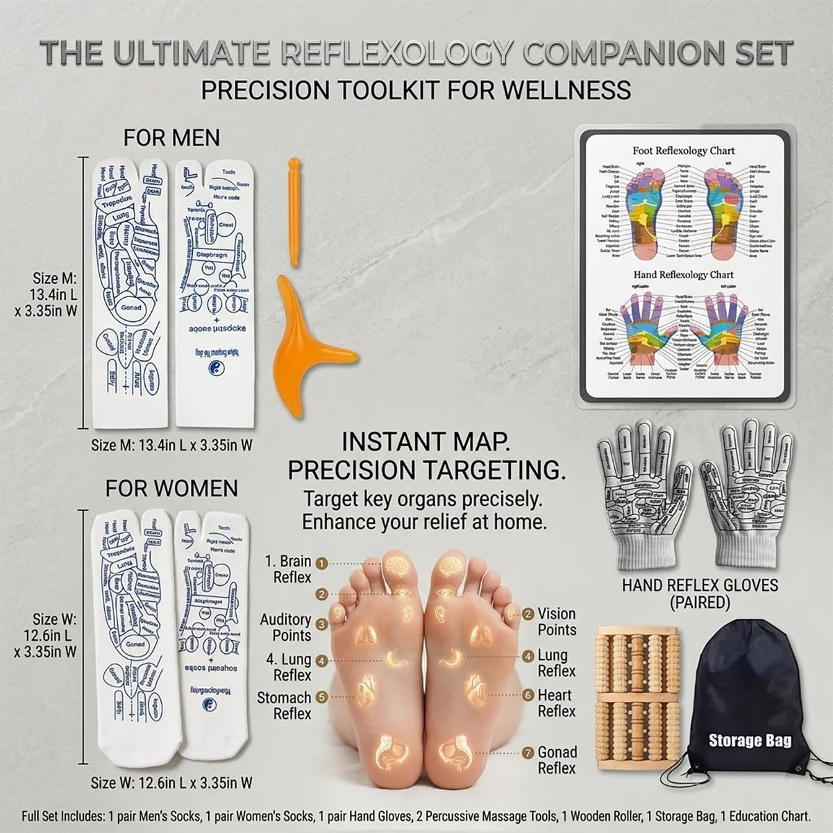 Natural wood manual massager wheels relieving plantar fasciitis and heel pain.