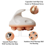 Wmm manual massage glove with rotating steel balls for legs
