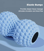Top view of blue Kitwild peanut massage ball texture