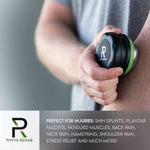 Phyya Rehab Cryo Ball recovery tool being used for deep tissue foot massage