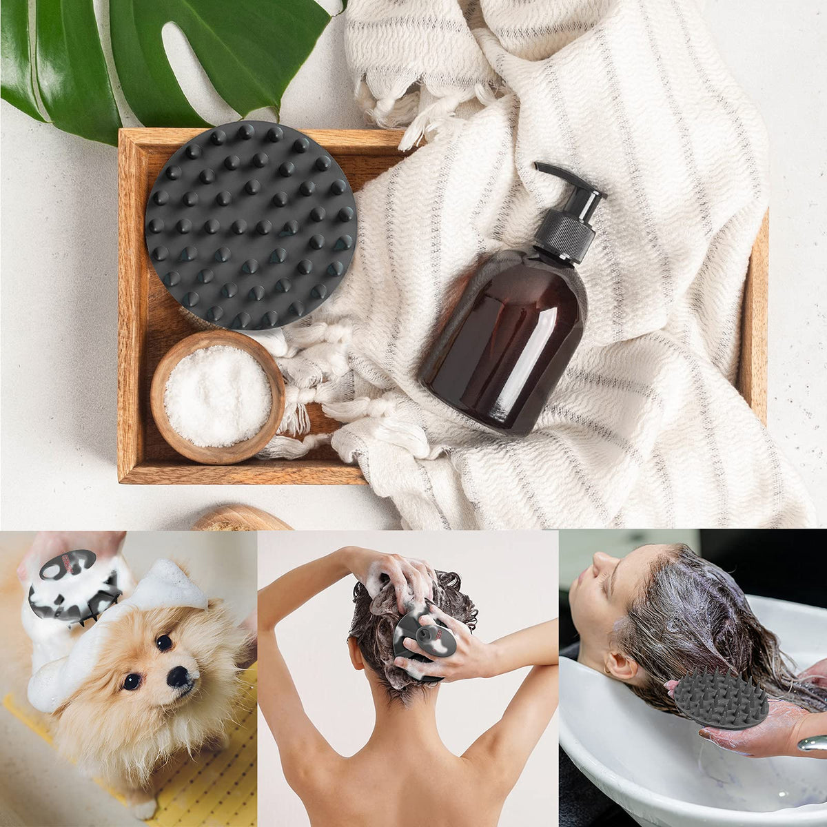 Premium USA imported manual head massager for dandruff removal and hair growth stimulation.