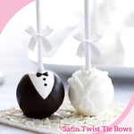Gejoy pre-tied ribbon bows utilized for wedding favor bag decorations